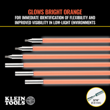 Lo-Flex Glow Rod 30-Foot, 1/4 Inch Diameter, Fiberglass, Includes Hook & Illuminated Tip