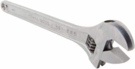 15-Inch Adjustable Wrench, Alloy Steel, Jaw Capacity 1.688 Inch, Chrome Finish
