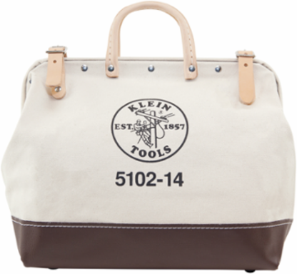 Heavy-Duty 14 Inch Canvas Tool Bag with Rivet Reinforcements