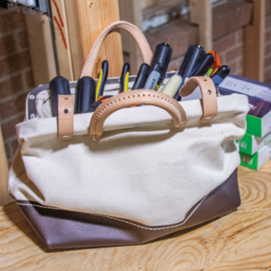 Heavy-Duty 14 Inch Canvas Tool Bag with Rivet Reinforcements
