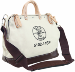 Deluxe Canvas Tool Bag, 10 Pockets, 14 Inch, Moisture-Resistant