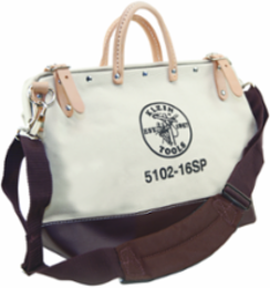 Deluxe Canvas Tool Bag 16 Inch, 13 Pockets, Heavy-Duty, Adjustable Shoulder Strap