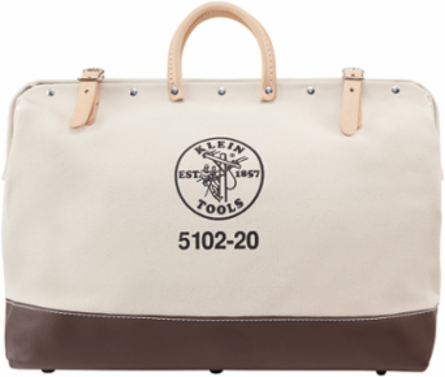 Heavy-Duty Canvas Tool Bag, 20 Inch, Moisture Resistant, 3 lbs