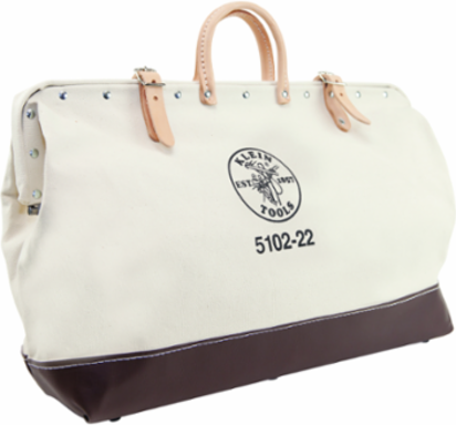 Canvas Tool Bag 22 Inch, Heavy-Duty No. 8 Canvas, Rivet-Reinforced, 3 lbs