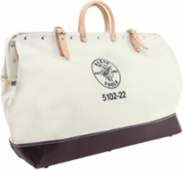 Canvas Tool Bag 22 Inch, Heavy-Duty No. 8 Canvas, Rivet-Reinforced, 3 lbs