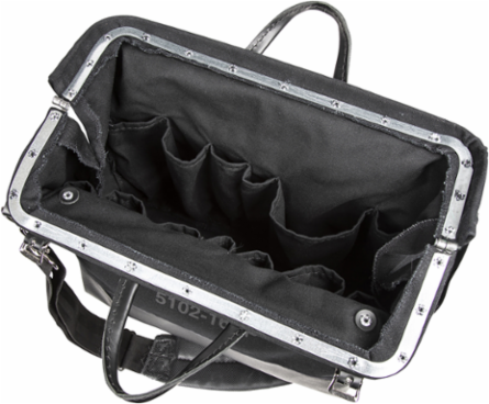 Deluxe Tool Bag, Black Canvas, 16-Inch, 13 Pockets, Moisture-Resistant