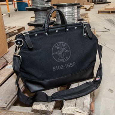 Deluxe Tool Bag, Black Canvas, 16-Inch, 13 Pockets, Moisture-Resistant