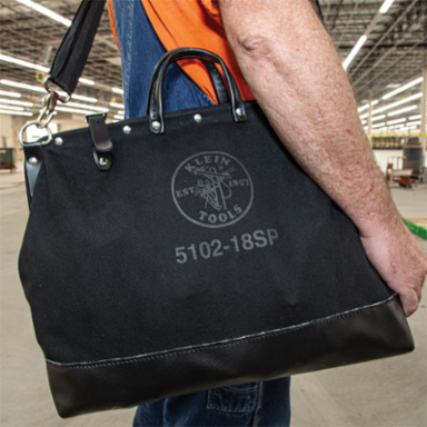Deluxe Tool Bag 18 Inch, 13 Pockets, Heavy-Duty Canvas, Black