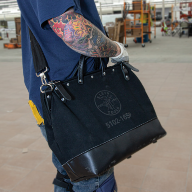 Deluxe Tool Bag 18 Inch, 13 Pockets, Heavy-Duty Canvas, Black