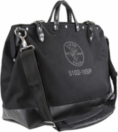 Deluxe Tool Bag 18 Inch, 13 Pockets, Heavy-Duty Canvas, Black