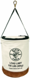 Heavy-Duty Canvas Bucket, 17 Inch, Zipper Closure, Load Rated 150 lb