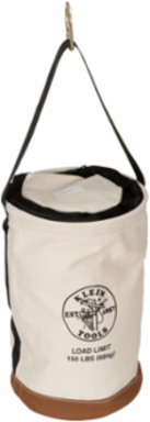 Canvas Bucket, 22-Inch Tall, Zipper Closure, Load Rated 150 lb