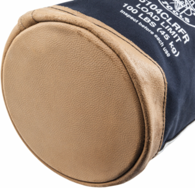 Flame-Resistant Canvas Bucket, 12 Inch Diameter, 100 lb Load Rated