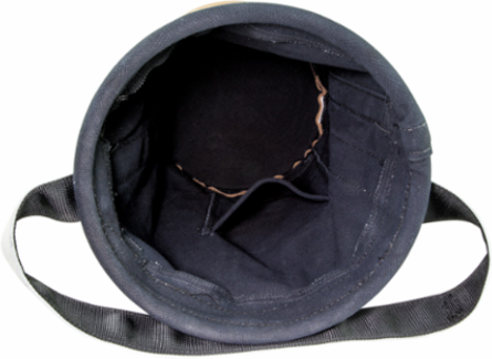 Flame-Resistant Canvas Bucket 12 Inch, Load Rated 100 lb, Leather Reinforced Handle