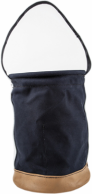 Flame-Resistant Canvas Bucket 12 Inch, Load Rated 100 lb, Leather Reinforced Handle