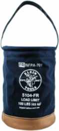 Flame-Resistant Canvas Bucket 12 Inch, Load Rated 100 lb, Leather Reinforced Handle