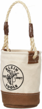 Mini Tool Bucket, Canvas with Leather-Reinforced Bottom, 6 Inch Height, 4-1/2 Inch Diameter