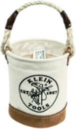 Mini Tool Bucket, Canvas with Leather-Reinforced Bottom, 6 Inch Height, 4-1/2 Inch Diameter