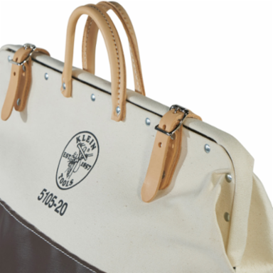 Heavy-Duty Canvas Tool Bag, 20 Inch, Moisture-Resistant Bottom, 3.5 lbs