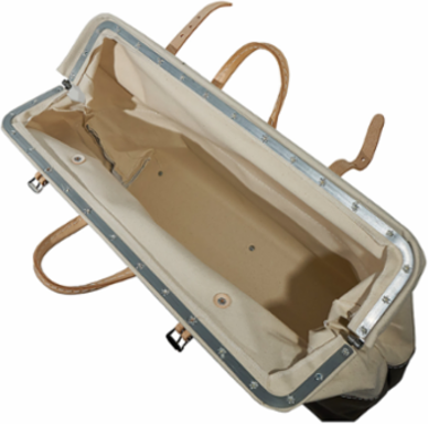 Heavy-Duty Canvas Tool Bag, 24 Inch, Moisture-Resistant Vinyl Bottom, 4 lbs