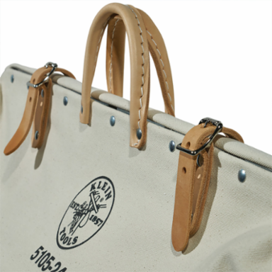 Heavy-Duty Canvas Tool Bag, 24 Inch, Moisture-Resistant Vinyl Bottom, 4 lbs