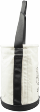 Straight-Wall Tool Bucket with 2 Inside Pockets, 14 Inch Height, 9 Inch Diameter, Canvas
