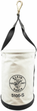 Heavy-Duty Straight Wall Bucket with Swivel Snap Hook, 14 Inch Height, 9 Inch Diameter