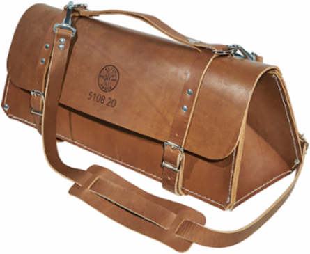 Deluxe Leather Tool Bag, 20 Inch, Extra-Heavy Leather, 5 lbs
