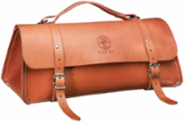 Deluxe Leather Tool Bag, 24 Inch, Weight 5 lbs, Brown Color