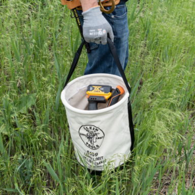 Heavy-Duty Canvas Bucket 12 Inch Diameter, 75 lb Load Rating