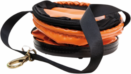 12 Inch Vinyl Utility Bucket, 100 lb Load Rating, Zipper Closure, Swivel Snap