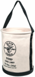Canvas Bucket 12 Inch with Inside Pocket, 75 lb Load Rating, No. 6 Canvas