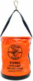 Utility Bucket, 12 Inch Diameter, 100 lb Load Rating, Vinyl with Swivel Snap Hook