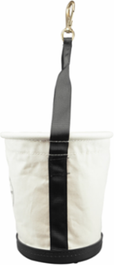Tapered-Wall Canvas Bucket 13 Inch Height, 12 Inch Top Diameter, Swivel Snap Hook