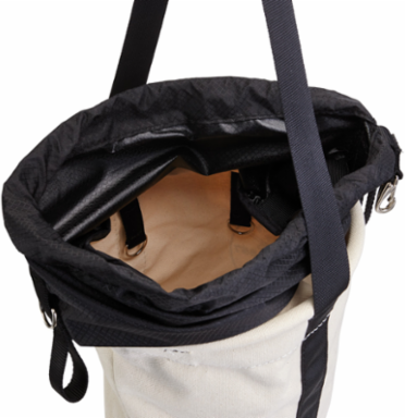 Canvas Tool Bucket, 17 Inch, Load Rated 100 lbs, Drawstring Closure