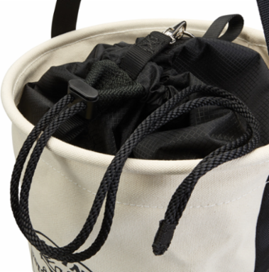 Canvas Tool Bucket, 17 Inch, Load Rated 100 lbs, Drawstring Closure