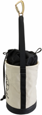 Canvas Tool Bucket, 17 Inch, Load Rated 100 lbs, Drawstring Closure