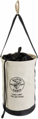 Heavy-Duty Canvas Bucket with Drawstring, 22 Inch, 100 lb Load Rating