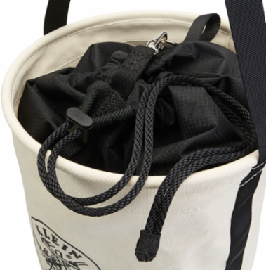 Heavy-Duty Canvas Bucket with Drawstring, 22 Inch, 100 lb Load Rating