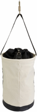 Heavy-Duty Canvas Bucket with Drawstring, 22 Inch, 100 lb Load Rating