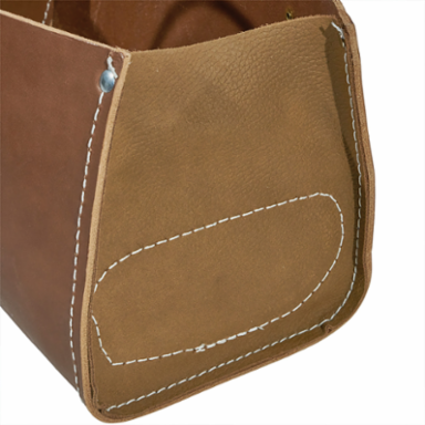 Leather Tote Bag 15 Inch x 6-1/2 Inch, Rugged Extra-Heavy Leather, 2 lbs