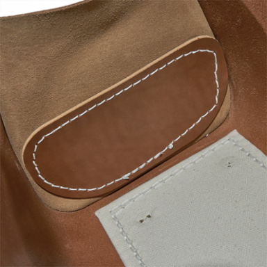 Leather Tote Bag 15 Inch x 6-1/2 Inch, Rugged Extra-Heavy Leather, 2 lbs