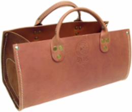 Leather Tote Bag 15 Inch x 6-1/2 Inch, Rugged Extra-Heavy Leather, 2 lbs