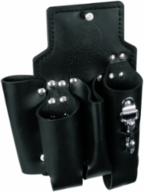 Lineman Tool Pouch 4-Pocket Leather 8 Inch x 11 Inch, 0.91 lbs
