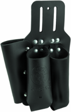 Leather Tool Holder with 3 Pockets for 7-9 Inch Pliers, Fits 2 Inch Belts