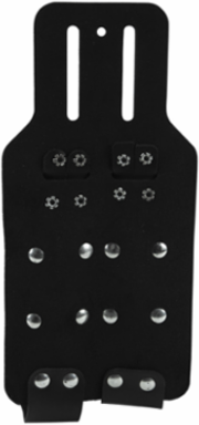 Leather Tool Holder for 7-9 Inch Pliers & 6-Foot Rule, Slotted Design