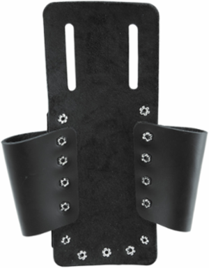 Leather Tool Pouch 4-Pocket 6-1/2 Inch x 8-1/2 Inch for Belts Up to 2 Inch