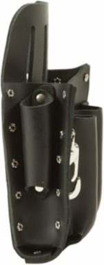 Leather Tool Pouch, 5-Pocket, 6 x 2 x 2 Inch, Fits Belts Up to 2 Inch