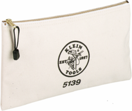 Canvas Zipper Tool Pouch 12.5 Inch x 7 Inch x 0.7 Inch, Durable No. 10 Canvas