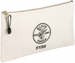 Canvas Zipper Tool Pouch 12.5 Inch x 7 Inch x 0.7 Inch, Durable No. 10 Canvas
